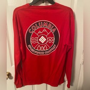 Men’s long sleeve Columbia T-Shirt size medium.